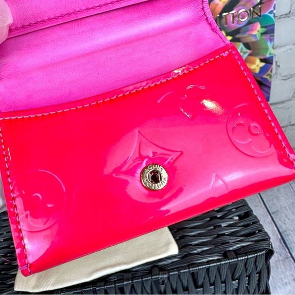 Louis Vuitton pink vernis leather ludlow card holder coin case - Picture 13 of 16